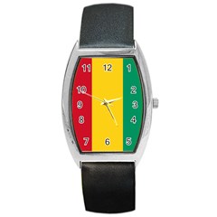 Flag Of Guinea Barrel Style Metal Watch by trulycreative