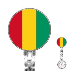 Flag Of Guinea Stainless Steel Nurses Watch