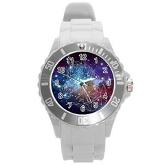 Constellation Star Unicorn Round Plastic Sport Watch (l) by trulycreative