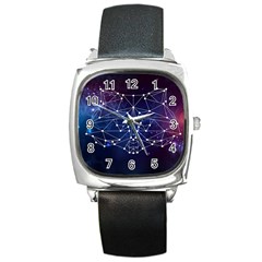 Constellation Star Raccoon Square Metal Watch by trulycreative