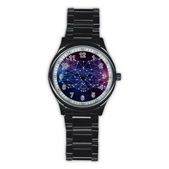 Constellation Star Raccoon Stainless Steel Round Watch by trulycreative