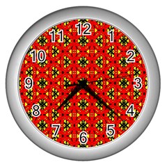 Rby 74 Wall Clock (silver) by ArtworkByPatrick