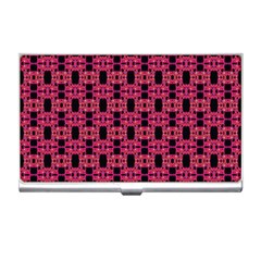 Red Black Abstract Pattern Business Card Holder