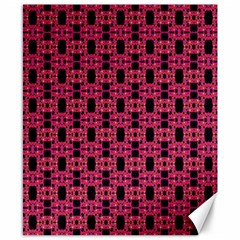 Red Black Abstract Pattern Canvas 8  X 10  by BrightVibesDesign