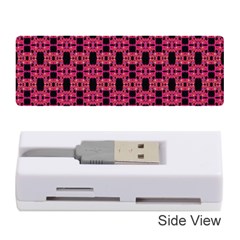 Red Black Abstract Pattern Memory Card Reader (stick) by BrightVibesDesign