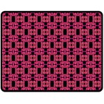 Red Black Abstract Pattern Double Sided Fleece Blanket (Medium)  58.8 x47.4  Blanket Front