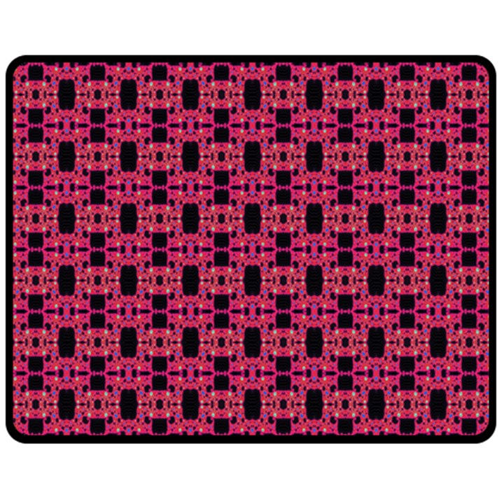 Red Black Abstract Pattern Double Sided Fleece Blanket (Medium) 