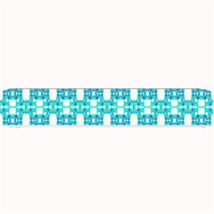 Teal White  Abstract Pattern Small Bar Mats by BrightVibesDesign