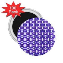 Purple  White  Abstract Pattern 2 25  Magnets (100 Pack)  by BrightVibesDesign