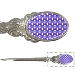 Purple  White  Abstract Pattern Letter Opener Front