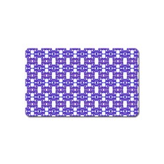 Purple  White  Abstract Pattern Magnet (name Card) by BrightVibesDesign