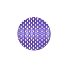 Purple  White  Abstract Pattern Golf Ball Marker by BrightVibesDesign