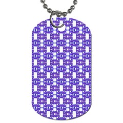 Purple  White  Abstract Pattern Dog Tag (two Sides) by BrightVibesDesign