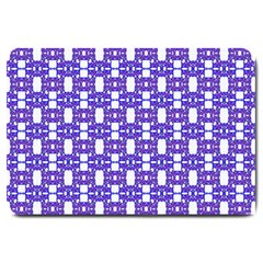 Purple  White  Abstract Pattern Large Doormat  by BrightVibesDesign