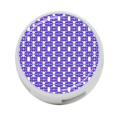 Purple  White  Abstract Pattern 4-port Usb Hub (one Side) by BrightVibesDesign