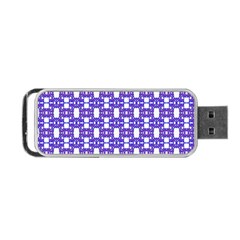 Purple  White  Abstract Pattern Portable Usb Flash (one Side) by BrightVibesDesign