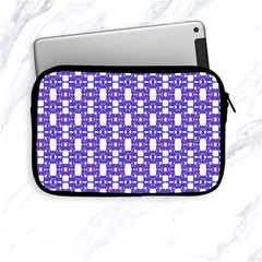 Purple  White  Abstract Pattern Apple Ipad Mini Zipper Cases by BrightVibesDesign