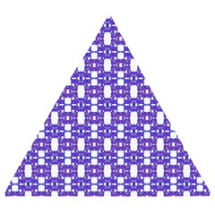 Purple  White  Abstract Pattern Wooden Puzzle Triangle