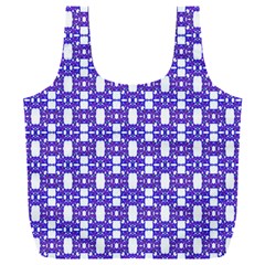 Purple  White  Abstract Pattern Full Print Recycle Bag (xxl)