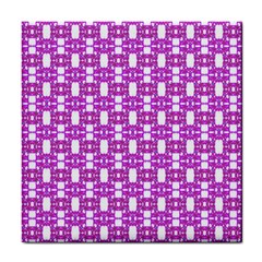 Pink  White  Abstract Pattern Tile Coaster by BrightVibesDesign