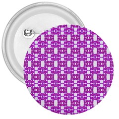 Pink  White  Abstract Pattern 3  Buttons by BrightVibesDesign