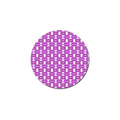 Pink  White  Abstract Pattern Golf Ball Marker (4 Pack) by BrightVibesDesign