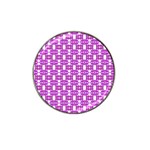 Pink  White  Abstract Pattern Hat Clip Ball Marker (10 pack) Front