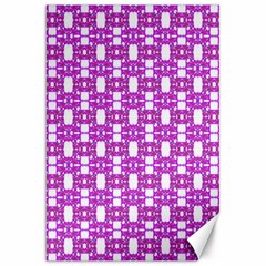 Pink  White  Abstract Pattern Canvas 20  X 30  by BrightVibesDesign