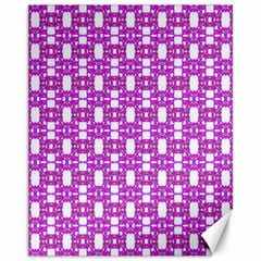 Pink  White  Abstract Pattern Canvas 11  X 14  by BrightVibesDesign