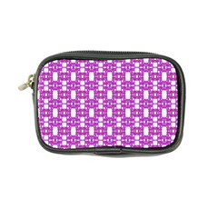 Pink  White  Abstract Pattern Coin Purse by BrightVibesDesign