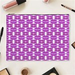 Pink  White  Abstract Pattern Cosmetic Bag (XL) Front