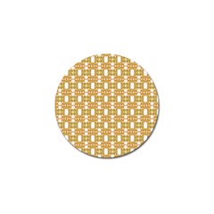 Yellow  White  Abstract Pattern Golf Ball Marker (4 Pack) by BrightVibesDesign