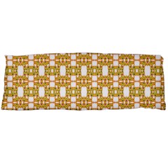 Yellow  White  Abstract Pattern Body Pillow Case (dakimakura) by BrightVibesDesign