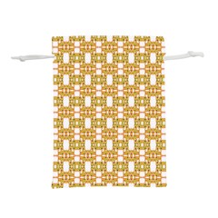 Yellow  White  Abstract Pattern Lightweight Drawstring Pouch (s)