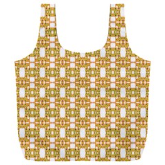 Yellow  White  Abstract Pattern Full Print Recycle Bag (xxxl)