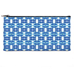 Blue White  Abstract Pattern Pencil Cases by BrightVibesDesign