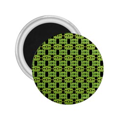 Green Black Abstract Pattern 2 25  Magnets by BrightVibesDesign