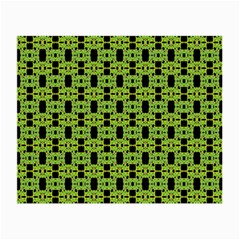 Green Black Abstract Pattern Small Glasses Cloth by BrightVibesDesign