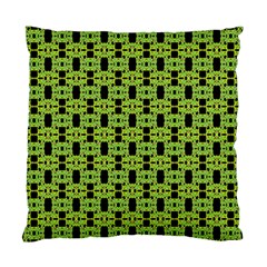 Green Black Abstract Pattern Standard Cushion Case (two Sides) by BrightVibesDesign