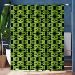 Green Black Abstract Pattern Shower Curtain 60  X 72  (medium)  by BrightVibesDesign