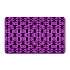 Pink Black Abstract Pattern Magnet (rectangular) by BrightVibesDesign