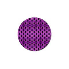 Pink Black Abstract Pattern Golf Ball Marker by BrightVibesDesign