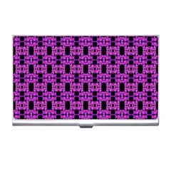 Pink Black Abstract Pattern Business Card Holder