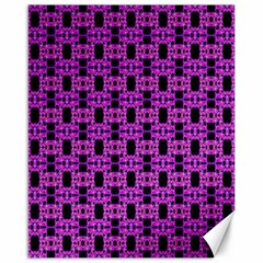 Pink Black Abstract Pattern Canvas 16  X 20  by BrightVibesDesign