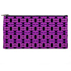 Pink Black Abstract Pattern Pencil Cases by BrightVibesDesign