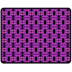 Pink Black Abstract Pattern Fleece Blanket (medium)  by BrightVibesDesign