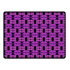 Pink Black Abstract Pattern Fleece Blanket (small) by BrightVibesDesign