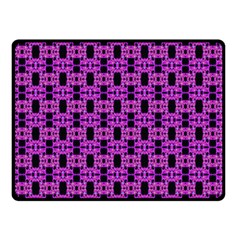 Pink Black Abstract Pattern Double Sided Fleece Blanket (small)  by BrightVibesDesign