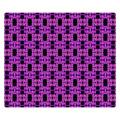 Pink Black Abstract Pattern Double Sided Flano Blanket (small)  by BrightVibesDesign