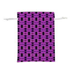 Pink Black Abstract Pattern Lightweight Drawstring Pouch (s)